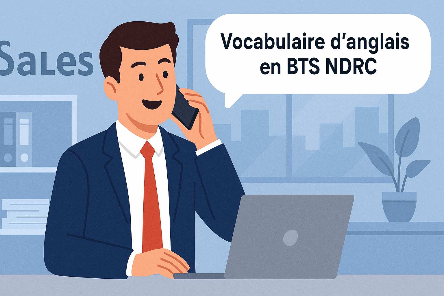 Un commercial dit "vocabulaire d'anglais en BTC NDRC"